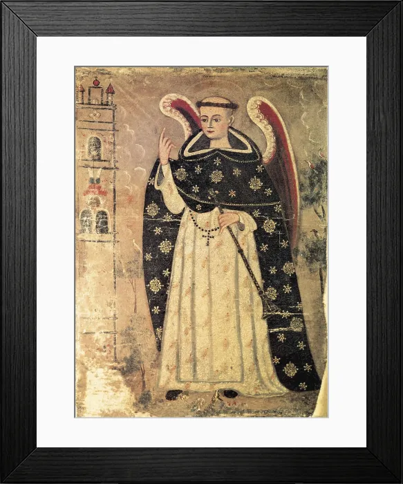 Framed Print : AQUINAS, Thomas, Saint (1225-1274). Popular Peruvian art. Colonial baroque. Painting. SPAIN. CATALONIA. BARCELONA. Terrassa. Church of St. Miquel Framed Print : AQUINAS, Thomas, Saint (1225-1274). Popular Peruvian art. Colonial baroque. Painting. SPAIN. CATALONIA. BARCELONA. Terrassa. Church of St. Miquel