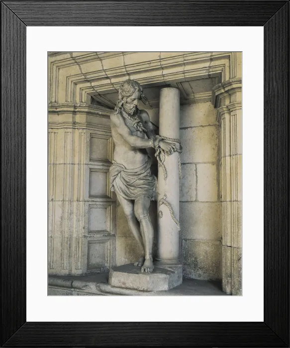 Framed Print : ESPINOSA, Miguel de (16th century). Christ at the Column. 1537. SPAIN. Carrin de los Condes. Monastery of San Zoilo. Sculpture located at the Crujas Cloister. Renaissance art