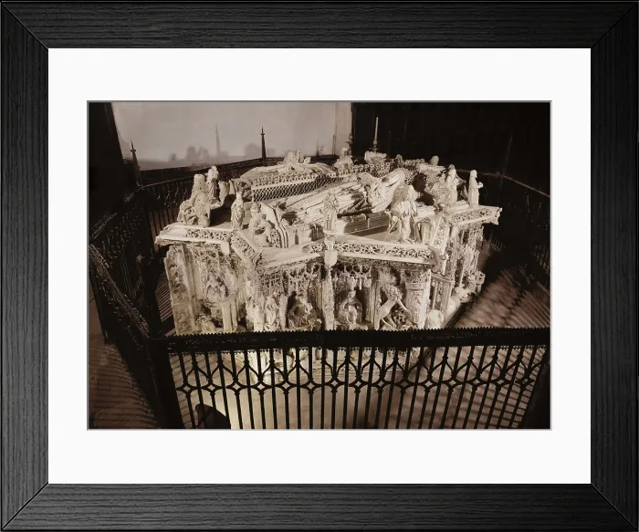 Framed Print : SILO, Gil de (1486-1501). Sepulchre of John II and Isabella of Portugal. 1489-1493. SPAIN. Burgos. Carthusian monastery of Santa Mara de Miraflores. Alabaster. Gothic art Framed Print : SILO, Gil de (1486-1501). Sepulchre of John II and Isabella of Portugal. 1489-1493. SPAIN. Burgos. Carthusian monastery of Santa Mara de Miraflores. Alabaster. Gothic art