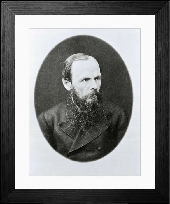 Framed Print : DOSTOYEVSKY, Fyodor Mikhaylovich (1821-1881). Portrait of Dostoyevsky taken in Staraia in 1878. AISA / Everett Collection**US SALES ONLY**