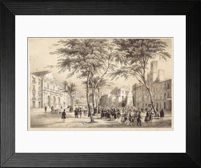Framed Print : Barcelona (19th c.). Rambla and Teatro Principal. Litography. SPAIN. Barcelona. Barcelona City History Museum. AISA / Everett Collection**US SALES ONLY** Framed Print : Barcelona (19th c.). Rambla and Teatro Principal. Litography. SPAIN. Barcelona. Barcelona City History Museum. AISA / Everett Collection**US SALES ONLY**