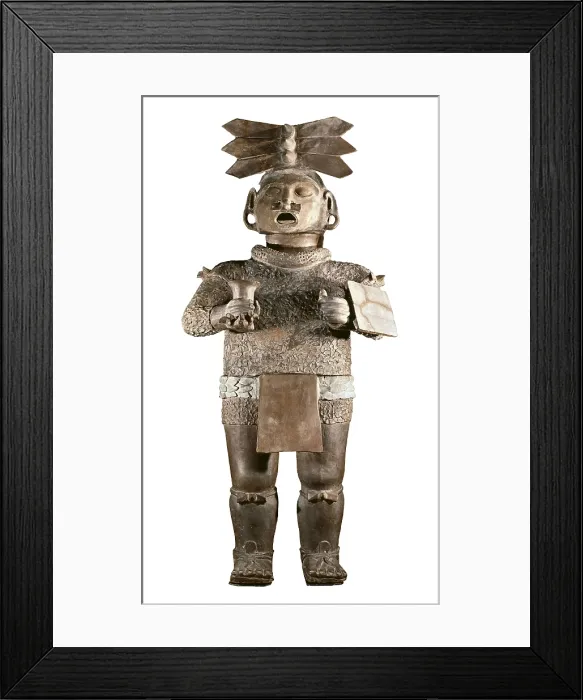 Framed Print : Xipe Totec. 500-650. Clay sculpture. Teotihuacan culture. Sculpture. MEXICO. Mexico City. National Museum of Anthropology. Proc: MEXICO. PUEBLA Framed Print : Xipe Totec. 500-650. Clay sculpture. Teotihuacan culture. Sculpture. MEXICO. Mexico City. National Museum of Anthropology. Proc: MEXICO. PUEBLA