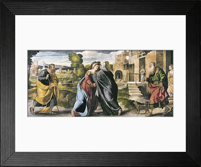 Framed Print : Palma, Jacopo (1480-1528). The Visitation (Visitazione). 1510s. Early work. Renaissance art. Cinquecento. Oil on canvas. AUSTRIA. Vienna Framed Print : Palma, Jacopo (1480-1528). The Visitation (Visitazione). 1510s. Early work. Renaissance art. Cinquecento. Oil on canvas. AUSTRIA. Vienna
