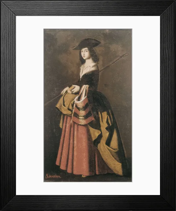 Framed Print : ZURBARAN, Francisco de (1598-1664). Santa Marina. 1640-1650. Baroque art. Oil on canvas. SPAIN. Sevilla. Fine Arts Museum. AISA / Everett Collection**US SALES ONLY**