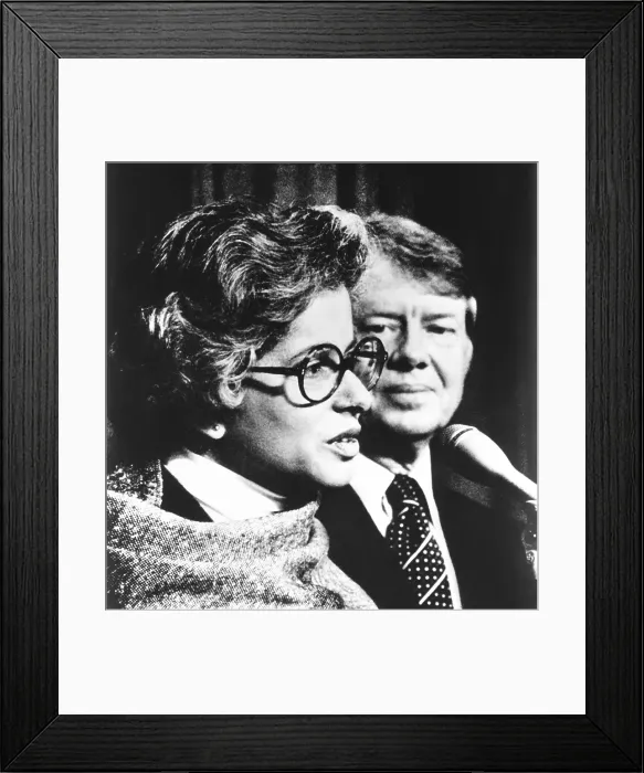 Framed Print : President Jimmy Carter appointed Patricia Harris to two cabinet-level posts