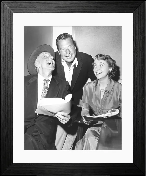 Framed Print : Jimmy Durante, Phil Harris, and Margaret Truman were featured on NBC-TV's All-Star Revue Saturday, Sept. 20, 1952