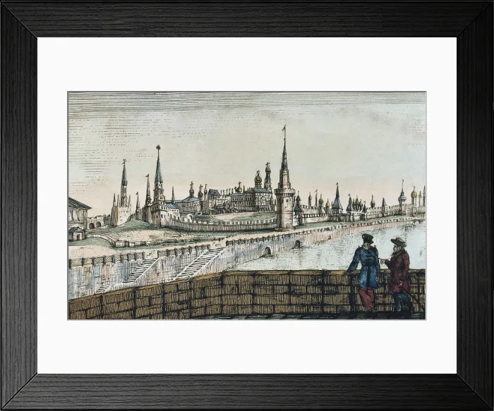 Framed Print : The Kremlin in Moscow, from the 'Travels' by Edouard de Montul (1821). Engraving. AISA / Everett Collection**US SALES ONLY** Framed Print : The Kremlin in Moscow, from the 'Travels' by Edouard de Montul (1821). Engraving. AISA / Everett Collection**US SALES ONLY**