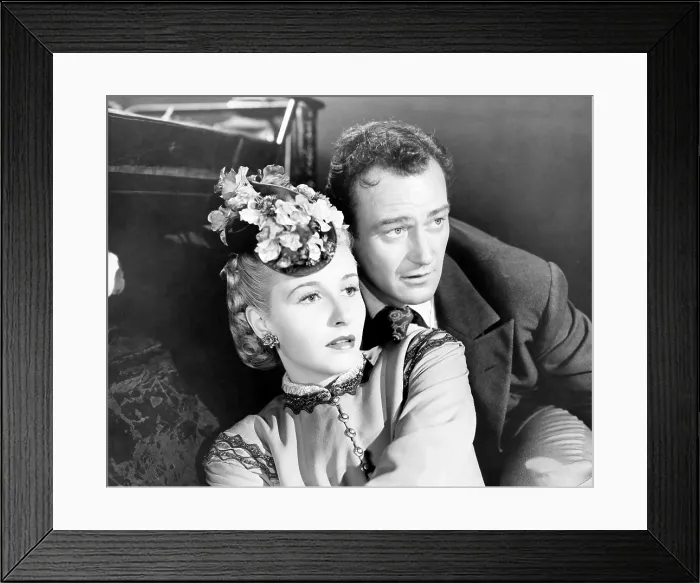 Framed Print : DAKOTA, from left, Vera Hruba Ralston, John Wayne, 1945 Framed Print : DAKOTA, from left, Vera Hruba Ralston, John Wayne, 1945
