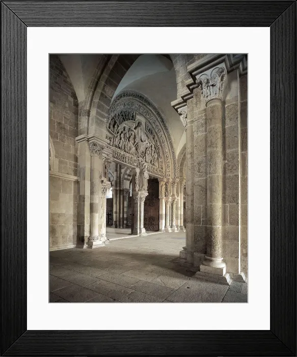 Framed Print : FRANCE. BURGUNDY. YONNE. Vzelay. Basilica of Sainte Magdalene. Nartex and romanesque gate (10th c.). AISA / Everett Collection**US SALES ONLY**