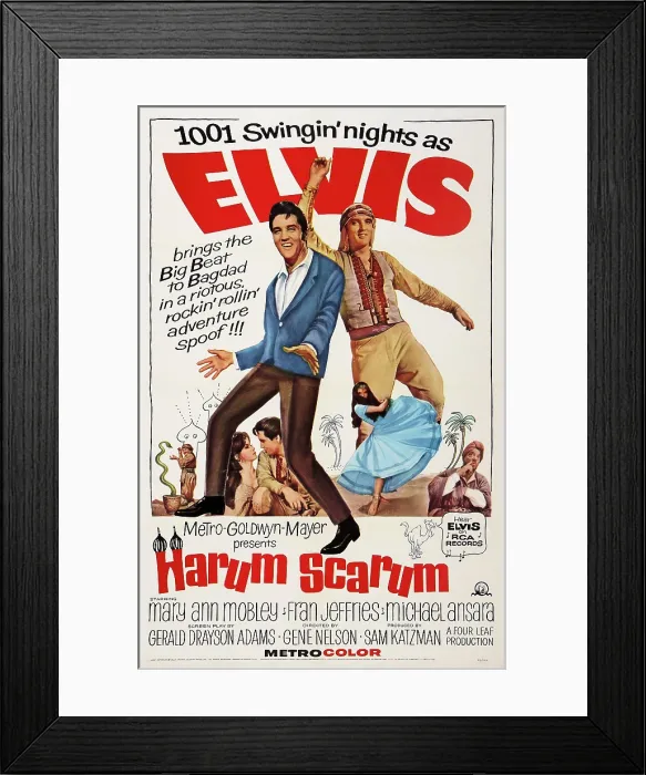 Framed Print : HARUM SCARUM, US poster art, Elvis Presley, 1965