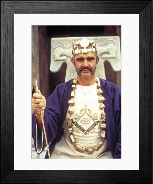 Framed Print : THE MAN WHO WOULD BE KING, Sean Connery, 1975