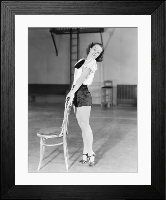 Framed Print : Joan Crawford, rehearsing for DANCING LADY, November 23, 1932