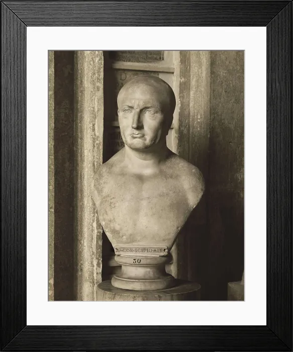 Framed Print : Portrait of Scipio Africanus. 17th c. Anonymous. Sculpture on marble. ITALY. Rome. Capitoline Museums. AISA / Everett Collection**US SALES ONLY** Framed Print : Portrait of Scipio Africanus. 17th c. Anonymous. Sculpture on marble. ITALY. Rome. Capitoline Museums. AISA / Everett Collection**US SALES ONLY**