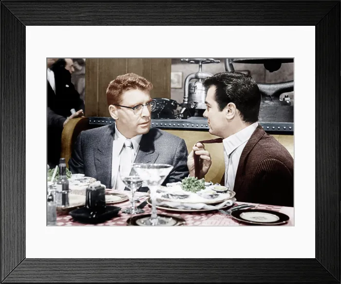 Framed Print : SWEET SMELL OF SUCCESS, from left: Burt Lancaster, Tony Curtis, 1957