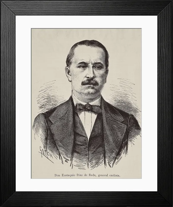 Framed Print : DIAZ DE RADA Y LANDIVAR, Eustaquio (1815-1874). Spain. Carlist Wars. Eustaquio Daz de Rada. Engraving. SPAIN. Madrid. National Library. AISA / Everett Collection**US SALES ONLY**