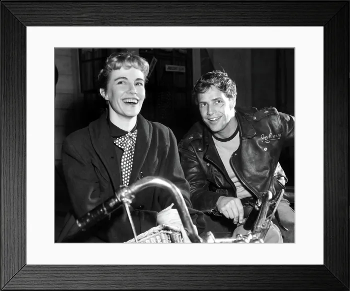 Framed Print : THE WILD ONE, Jocelyn Brando, Marlon Brando, 1954