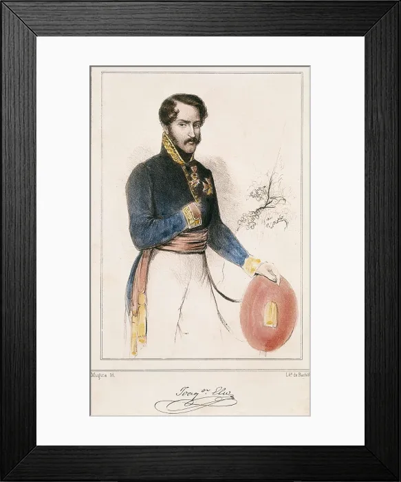 Framed Print : ELIO Y EZPELETA, Joaqun (1806-1876). Spain. Carlist Wars. Joaqun Elio Ezpeleta. Engraving. SPAIN. Sangesa. Carlist Circle. AISA / Everett Collection**US SALES ONLY**