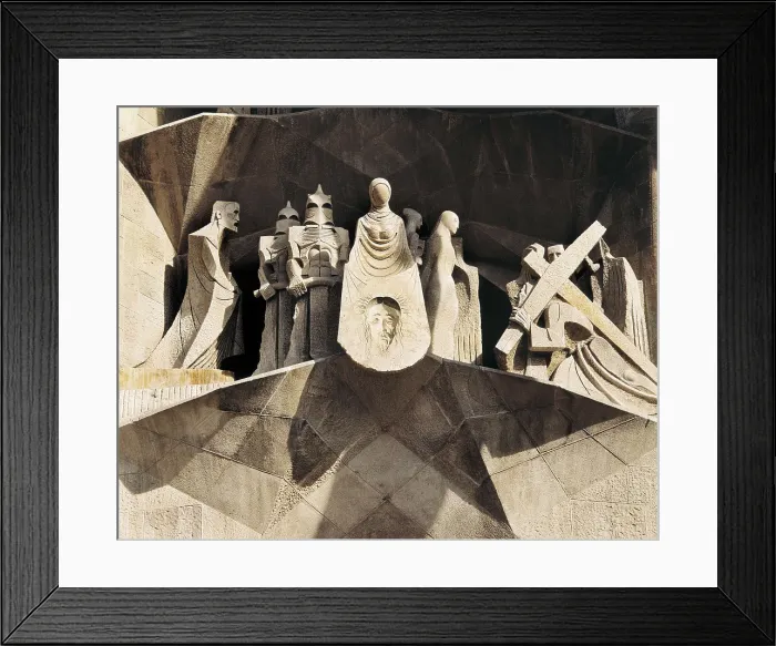 Framed Print : SUBIRACHS, Josep Maria (1927). Holy Family. Faade of Passion. 1987-2002. SPAIN. Barcelona. Expiatory Church of the Holy Family. Depiction of the ascent to the Calvary Framed Print : SUBIRACHS, Josep Maria (1927). Holy Family. Faade of Passion. 1987-2002. SPAIN. Barcelona. Expiatory Church of the Holy Family. Depiction of the ascent to the Calvary