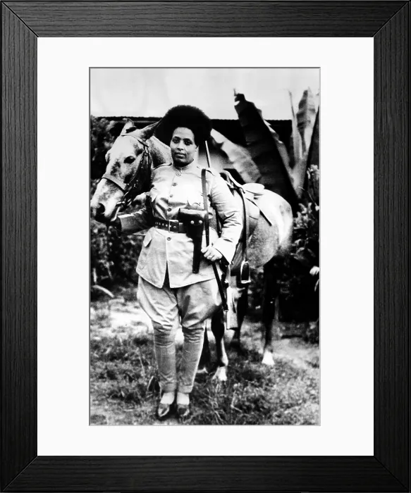 Framed Print : Second Italo-Ethiopian War. Women were recruited for the Ethiopian Army after the country was invaded by Italy