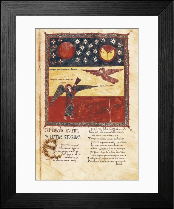 Framed Print : AISA / Everett Collection Beatus of Girona. 976. Sheet 6, depiction of Saint John the Evangelist Framed Print : AISA / Everett Collection Beatus of Girona. 976. Sheet 6, depiction of Saint John the Evangelist