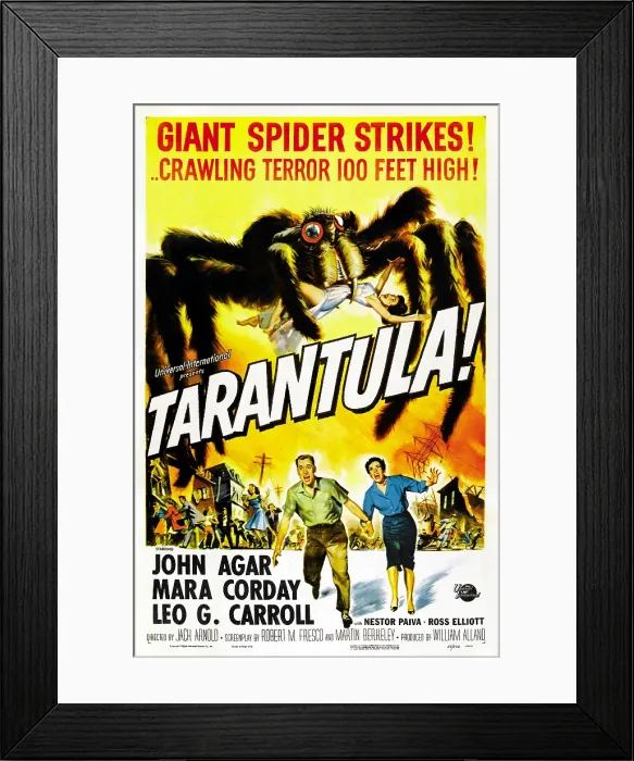 Framed Print : TARANTULA, U.S. poster art, John Agar, Mara Corday, 1955