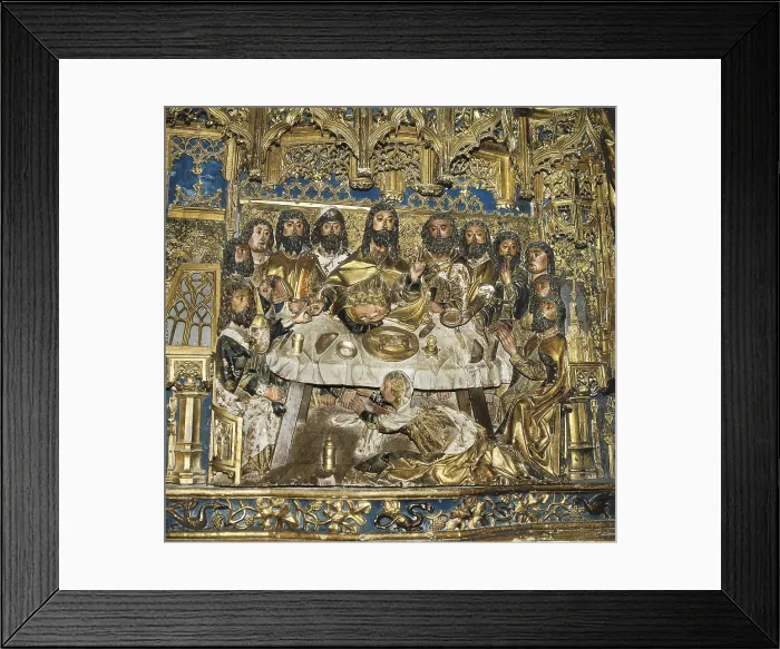 Framed Print : CRUZ, Diego de la (15 c.); SILO, Gil de (1486-1501). Main Altarpiece of the Carthusian Monastery of Miraflores. 1496-1499. SPAIN. Burgos Framed Print : CRUZ, Diego de la (15 c.); SILO, Gil de (1486-1501). Main Altarpiece of the Carthusian Monastery of Miraflores. 1496-1499. SPAIN. Burgos