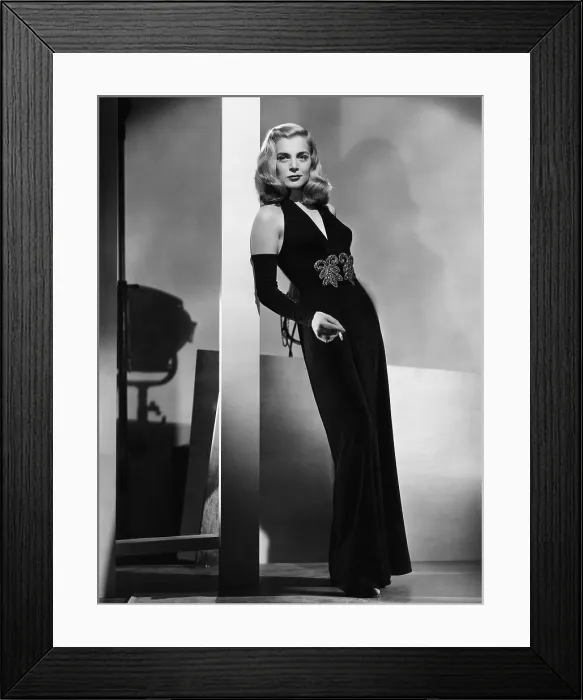 Framed Print : DEAD RECKONING, Lizabeth Scott, modeling a gown by Jean Louis, 1947