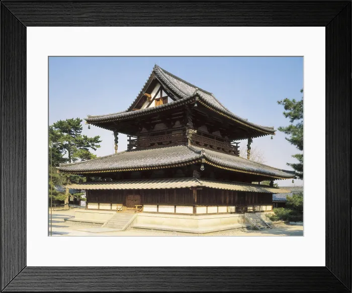 Framed Print : JAPAN. HONSHU. NARA. Irakuga. Horyuji Temple. Kondo or Golden Hall (c. 700). Japanese art. Architecture. AISA / Everett Collection**US SALES ONLY** Framed Print : JAPAN. HONSHU. NARA. Irakuga. Horyuji Temple. Kondo or Golden Hall (c. 700). Japanese art. Architecture. AISA / Everett Collection**US SALES ONLY**