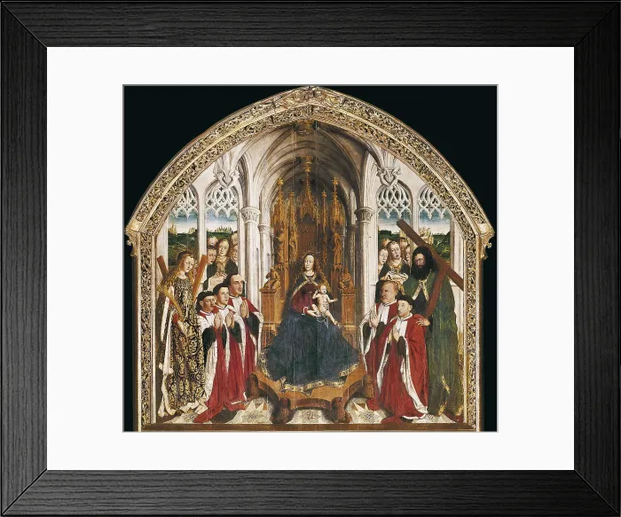 Framed Print : AISA / Everett Collection DALMAU, Llus ( -1460). The Virgin of the Councillors. 1443 - 1445. Flemish influence in this work Framed Print : AISA / Everett Collection DALMAU, Llus ( -1460). The Virgin of the Councillors. 1443 - 1445. Flemish influence in this work