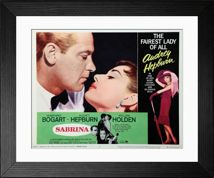 Framed Print : SABRINA, from left: William Holden, Audrey Hepburn, 1954 Framed Print : SABRINA, from left: William Holden, Audrey Hepburn, 1954