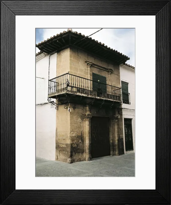 Framed Print : CERVANTES SAAVEDRA, Miguel de (1547-1616). Outside from Verde Gaban's knight house's, place where Cervantes wrote chapter 18, second part of Don Quixote. SPAIN Framed Print : CERVANTES SAAVEDRA, Miguel de (1547-1616). Outside from Verde Gaban's knight house's, place where Cervantes wrote chapter 18, second part of Don Quixote. SPAIN