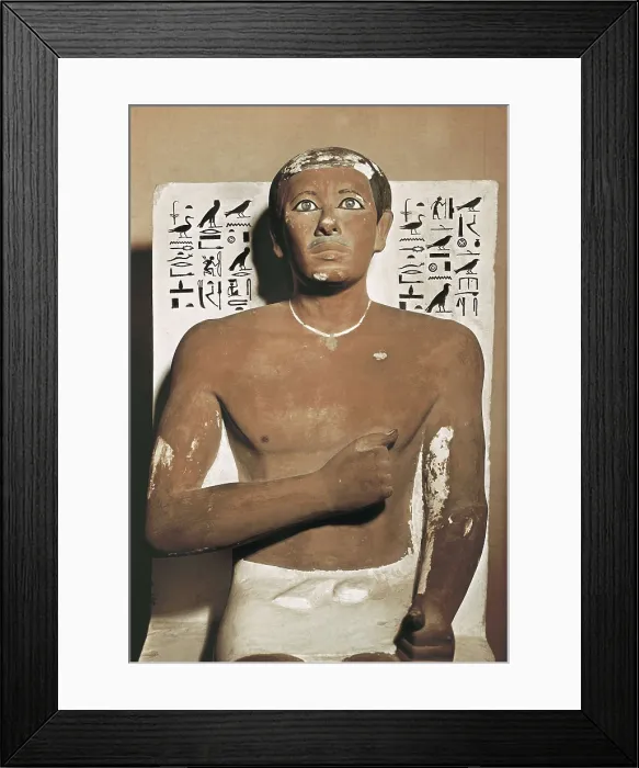 Framed Print : Rahotep and his Wife, Nofret. 2620 BC. Portrait of Rahotep, son of Sneferu (4th Dynasty). Polychrome limestone. Egyptian art. Old Kingdom. Sculpture on rock. EGYPT. Cairo Framed Print : Rahotep and his Wife, Nofret. 2620 BC. Portrait of Rahotep, son of Sneferu (4th Dynasty). Polychrome limestone. Egyptian art. Old Kingdom. Sculpture on rock. EGYPT. Cairo