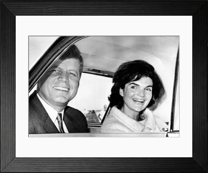 Framed Print : President and Jacqueline Kennedy in Palm Beach, Florida. They spend a long week-end in there while preparing for their trip to Europe. May 11, 1961