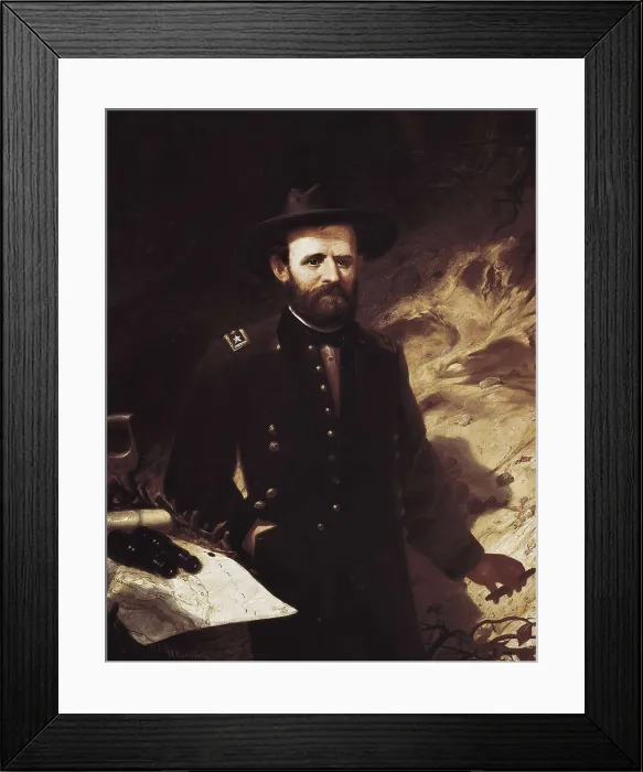 Framed Print : HANSEN-BALLING, Ole Peter (1823-1906). Ulysses S. Grant. 1865. Oil on canvas. UNITED STATES OF AMERICA. Washington. National Portrait Gallery