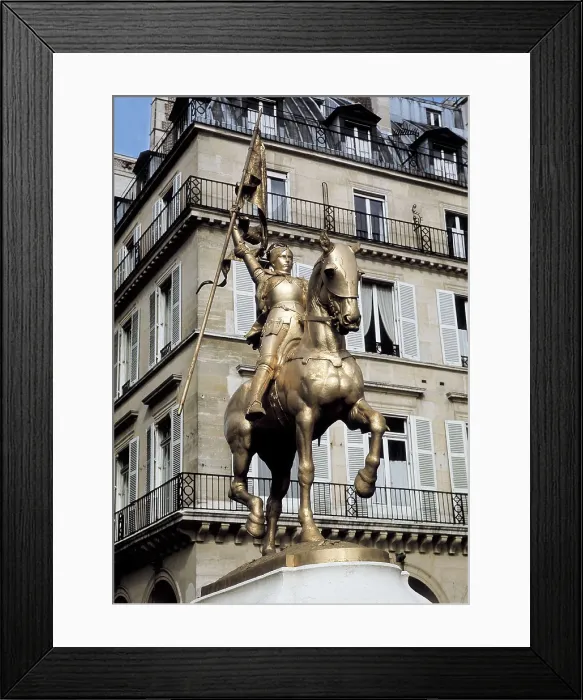 Framed Print : FRANCE. Paris. Equestrian portrait of Joan of Arc. Sculpture on bronze. AISA / Everett Collection**US SALES ONLY**