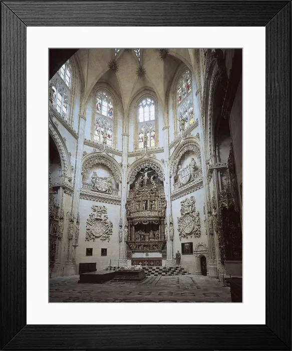 Framed Print : COLONIA, Simn de (1450-1511). Chapel of the Condestable. 1482-1494. SPAIN. Burgos. Cathedral of St. Mary. Decorated with an altarpiece by Felipe Bigarny and Diego de Silo Framed Print : COLONIA, Simn de (1450-1511). Chapel of the Condestable. 1482-1494. SPAIN. Burgos. Cathedral of St. Mary. Decorated with an altarpiece by Felipe Bigarny and Diego de Silo