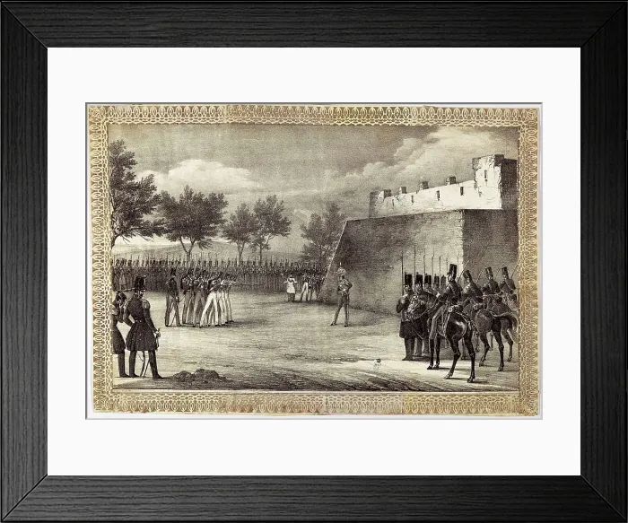 Framed Print : Spain. First Carlist War. Execution by firing squad of Diego de Len. Engraving. SPAIN. Madrid. Municipal Museum. AISA / Everett Collection**US SALES ONLY**