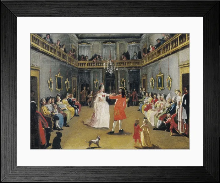 Framed Print : Opening the Ball. 18th c. School of Longhi. Oil on canvas. ITALY. Venice. Musei Civici Veneziani - Casa di Carlo Goldoni (Venetian Civic Museum - House of Carlo Goldoni) Framed Print : Opening the Ball. 18th c. School of Longhi. Oil on canvas. ITALY. Venice. Musei Civici Veneziani - Casa di Carlo Goldoni (Venetian Civic Museum - House of Carlo Goldoni)