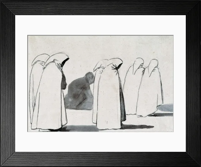 Framed Print : GOYA Y LUCIENTES, Francisco de (1746-1828). Three pairs of masked figures. 1802-1805. Watered Chinese ink. Drawing. SPAIN. Madrid. National Library Framed Print : GOYA Y LUCIENTES, Francisco de (1746-1828). Three pairs of masked figures. 1802-1805. Watered Chinese ink. Drawing. SPAIN. Madrid. National Library