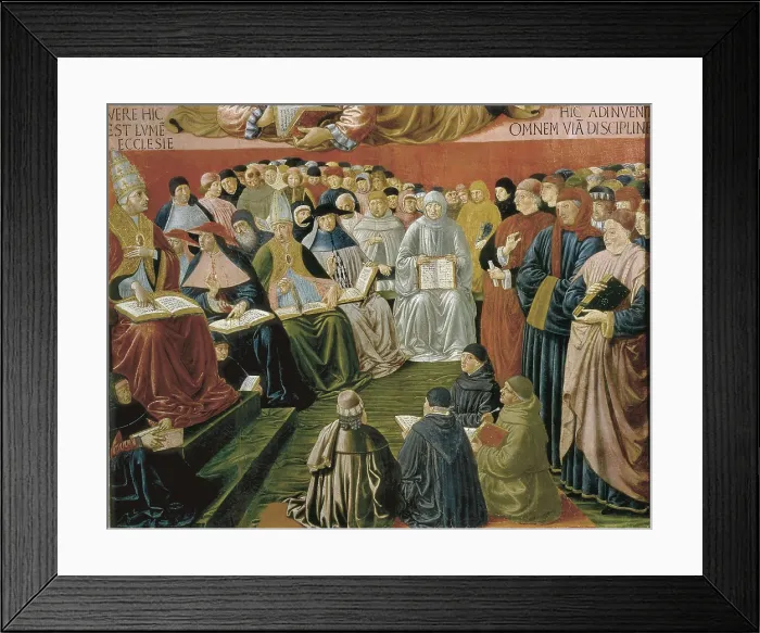 Framed Print : Gozzoli, Benozzo di Lese, called Benozzo (1420-1497). The Triumph of St. 1470-1475. Lower detail. Renaissance art. Quattrocento. Painting. FRANCE. Paris. Louvre Museum Framed Print : Gozzoli, Benozzo di Lese, called Benozzo (1420-1497). The Triumph of St. 1470-1475. Lower detail. Renaissance art. Quattrocento. Painting. FRANCE. Paris. Louvre Museum