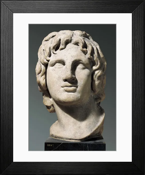 Framed Print : ALEXANDER the Great (356-323 BC). Roman art. Sculpture on marble. UNITED KINGDOM. London. The British Museum. AISA / Everett Collection**US SALES ONLY**