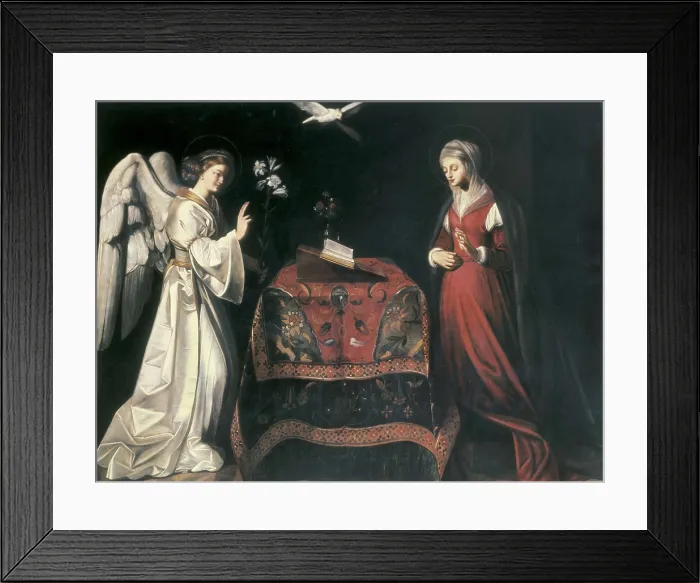 Framed Print : FINSON, Louis (1580-1617). The Annunciation. 1613. Flemish art. Oil. SPAIN. Madrid. Prado Museum. AISA / Everett Collection**US SALES ONLY** Framed Print : FINSON, Louis (1580-1617). The Annunciation. 1613. Flemish art. Oil. SPAIN. Madrid. Prado Museum. AISA / Everett Collection**US SALES ONLY**