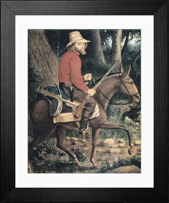 Framed Print : United States (19th c.). Gold seeker in California. AISA / Everett Collection**US SALES ONLY**