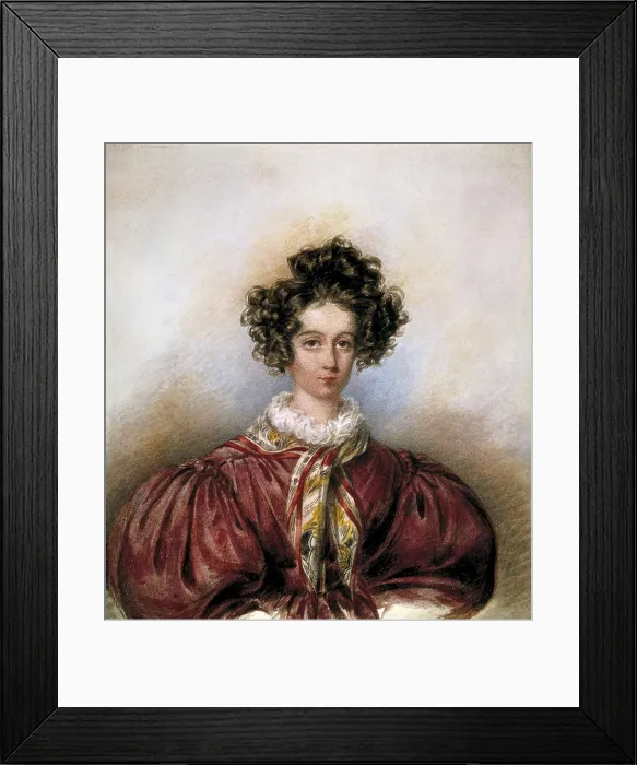 Framed Print : BLAIZE, Candide (1795-1855). Portrait of George Sand. 1830. Pastel. FRANCE. Paris. Muse Carnavalet (Carnavalet Museum). AISA / Everett Collection**US SALES ONLY**