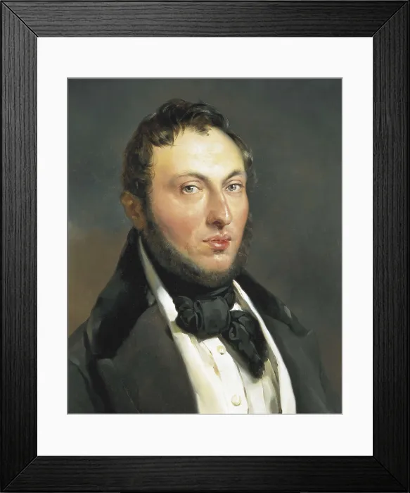 Framed Print : MADRAZO, Federico (1815-1894). Adrien Dauzats. 1837. Oil on canvas. FRANCE. Versailles. National Museum of Versailles. AISA / Everett Collection**US SALES ONLY**