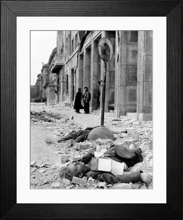 Framed Print : The 1956 Hungarian Uprising. A dead Russian uniformed soldier in the rubble on a Budapest street. Oct. 23-30, 1956. (CSU_ALPHA_1519) CSU Archives / Everett Collection Framed Print : The 1956 Hungarian Uprising. A dead Russian uniformed soldier in the rubble on a Budapest street. Oct. 23-30, 1956. (CSU_ALPHA_1519) CSU Archives / Everett Collection