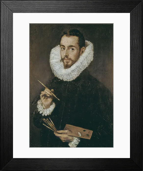 Framed Print : Greco, Domnikos Theotokpoulos, called El (1541-1614). Portrait of Jorge Manuel Theotocpulos. 1600 - 1605. Mannerism art. Oil on canvas. SPAIN. Sevilla. Fine Arts Museum