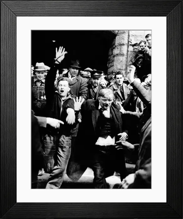 Framed Print : Strike against the Hershey Chocolate Company. CIO sit-down strikers were beaten by a mob of non-striking workers and local farmers