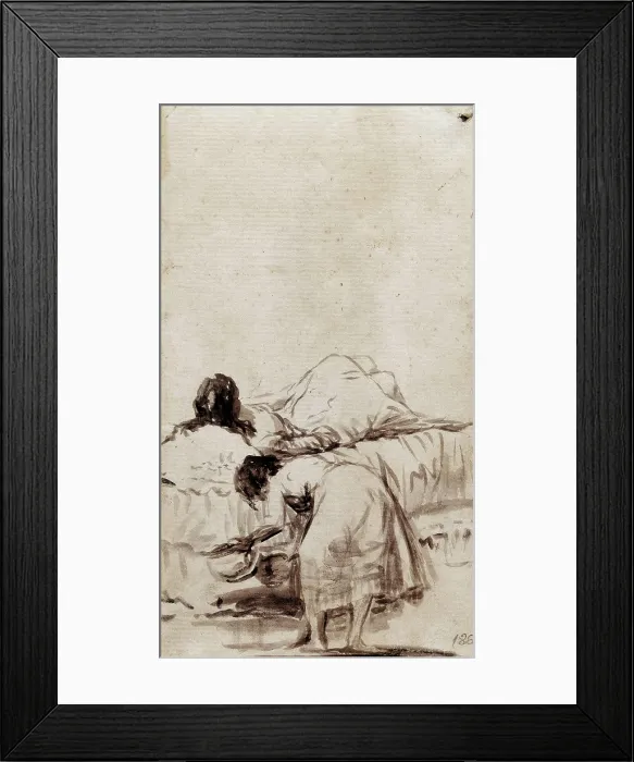 Framed Print : GOYA Y LUCIENTES, Francisco de (1746-1828). The Afternoon Nap. Drawing. SPAIN. Madrid. Prado Museum. AISA / Everett Collection**US SALES ONLY**