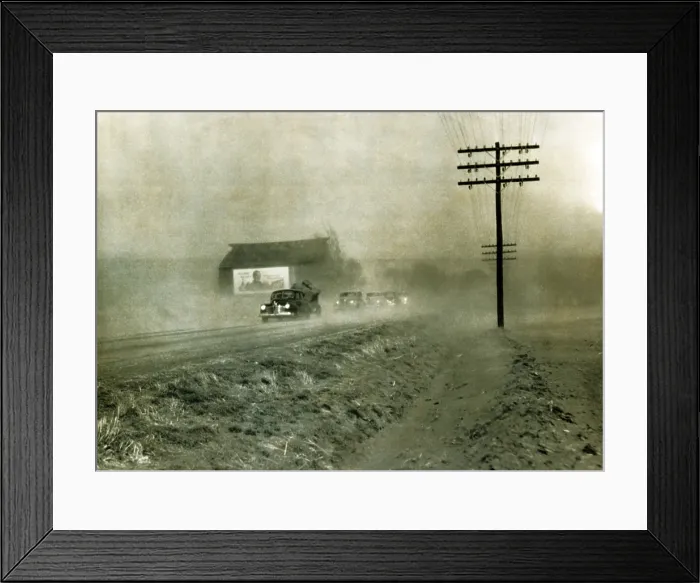 Framed Print : Dust storms near Lawrence Kansas create a hazard for motorists and a disaster for farmers. March 27, 1950. (CSU_ALPHA_1591) CSU Archives / Everett Collection Framed Print : Dust storms near Lawrence Kansas create a hazard for motorists and a disaster for farmers. March 27, 1950. (CSU_ALPHA_1591) CSU Archives / Everett Collection